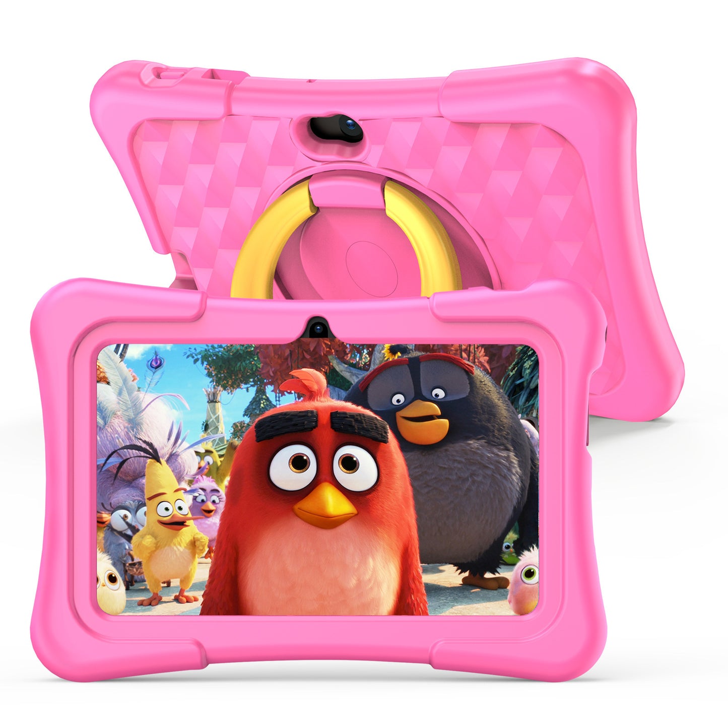7-inch Children Education Flat tablet With Protective Silicone Cover 360-degree Rotation Handle Bracket
