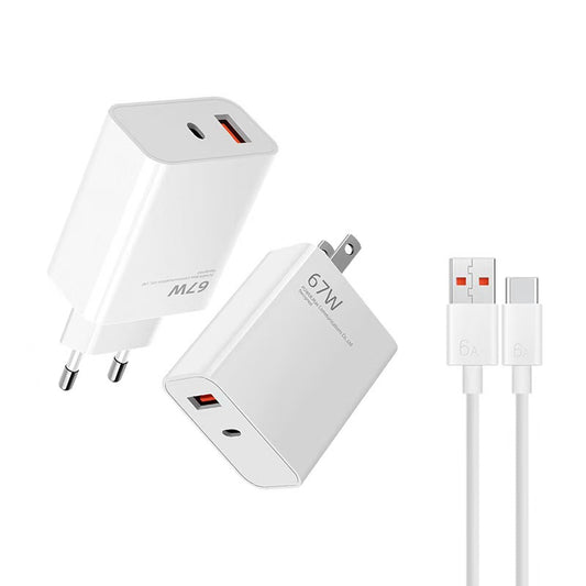 67W Mobile Phone Charger 120W Fast Charging Head Set Data Cable