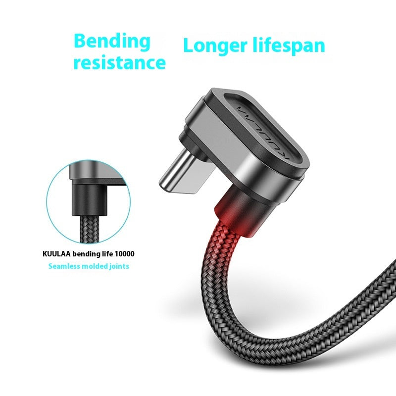Braided Charging U-shaped Nylon Type-C Elbow Data Cable