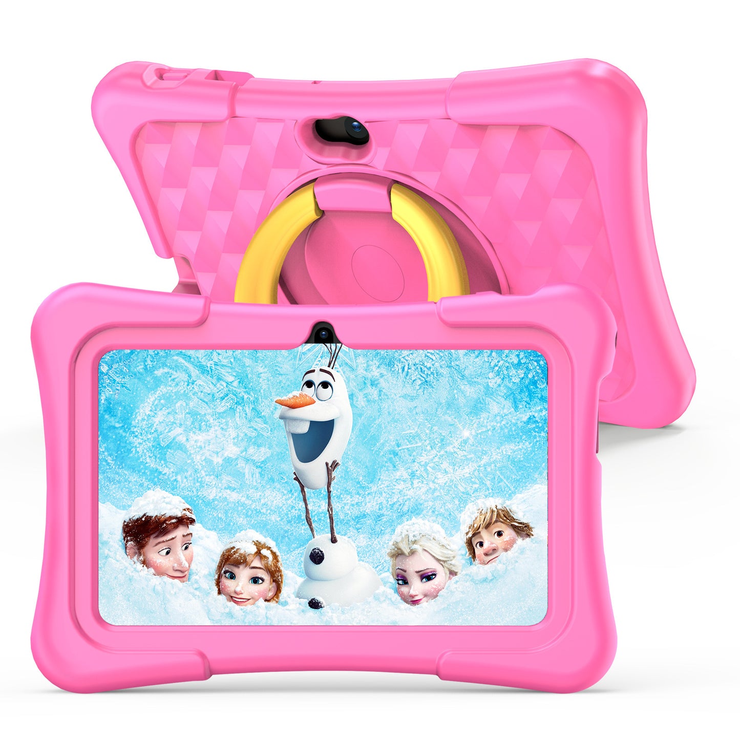 7-inch Children Education Flat tablet With Protective Silicone Cover 360-degree Rotation Handle Bracket