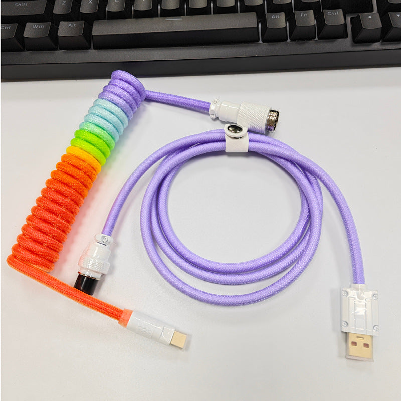 8K Magnetic Shaft Machinery Keyboard Cable Keyboard Cable Aviation Incense Inserted Spring Wire