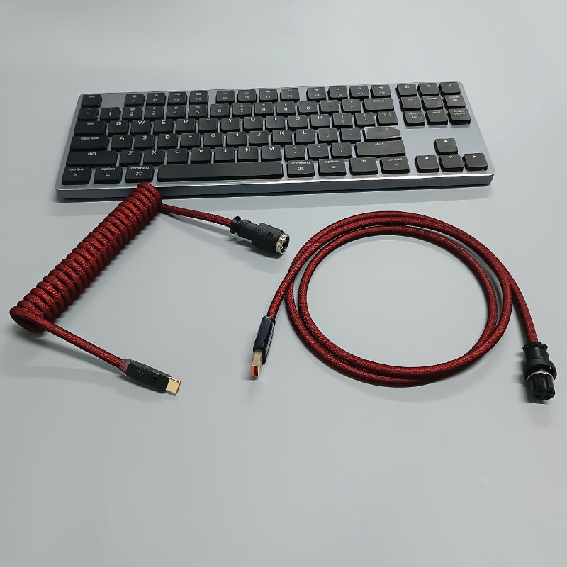 8K Magnetic Shaft Machinery Keyboard Cable Keyboard Cable Aviation Incense Inserted Spring Wire