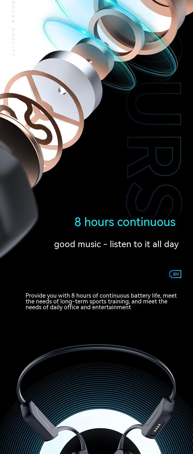 New Bluetooth Headset For Bone Conduction Small Induction Night Lamp Grade 8 Waterproof Swimming 32G Sports Style Popular X15