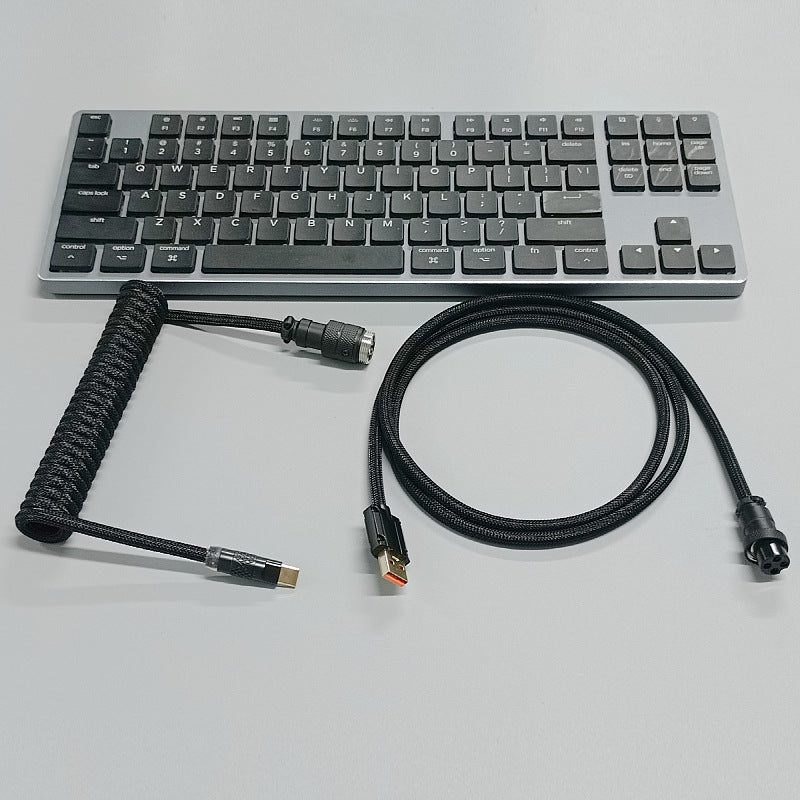 8K Magnetic Shaft Machinery Keyboard Cable Keyboard Cable Aviation Incense Inserted Spring Wire