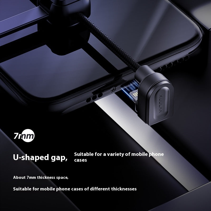 Braided Charging U-shaped Nylon Type-C Elbow Data Cable