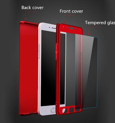 For Galaxy J5 Case Cover 360 J3 J5 J7 Pro J2 J5 J7 Prime 360 PC Phone Cover Cases With Tempered Glass