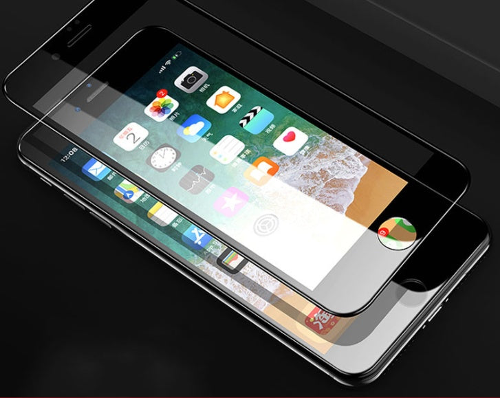 PhoneX 8 7 6s Plus All-inclusive 3D carbon fiber soft edge tempered glass protective film