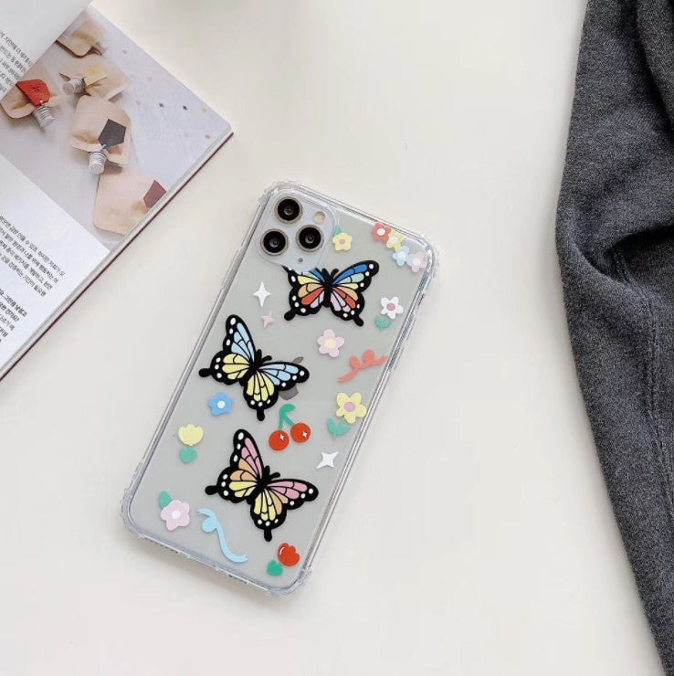 Color butterfly phone case