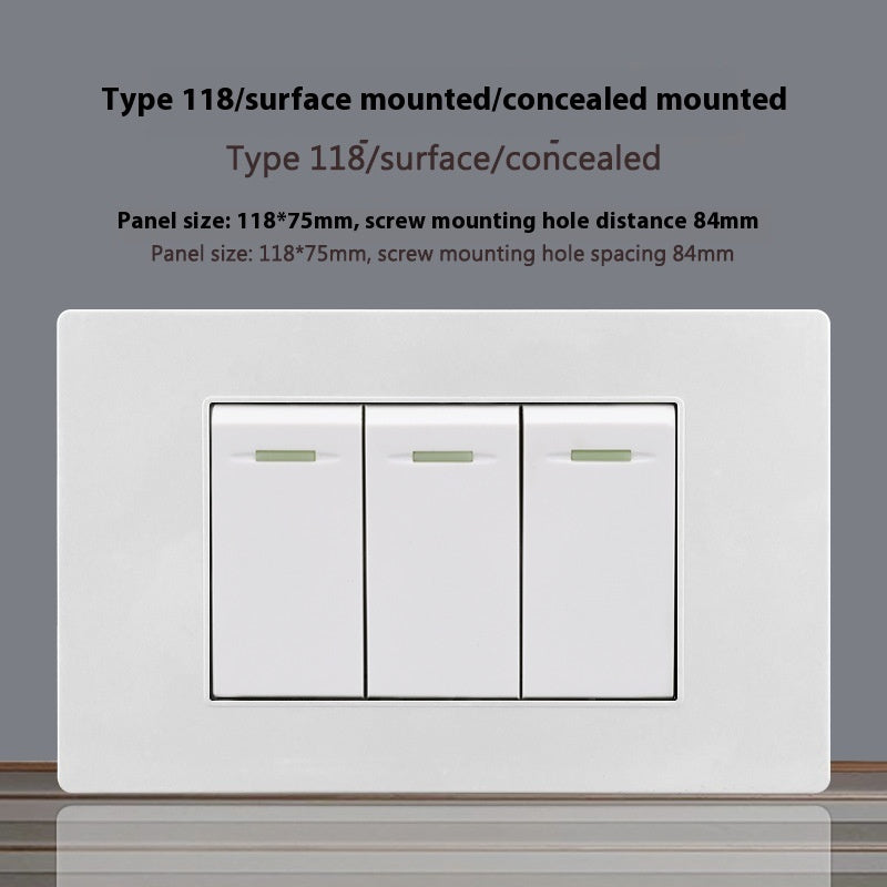 118 Type White 16A Israel Socket Panel