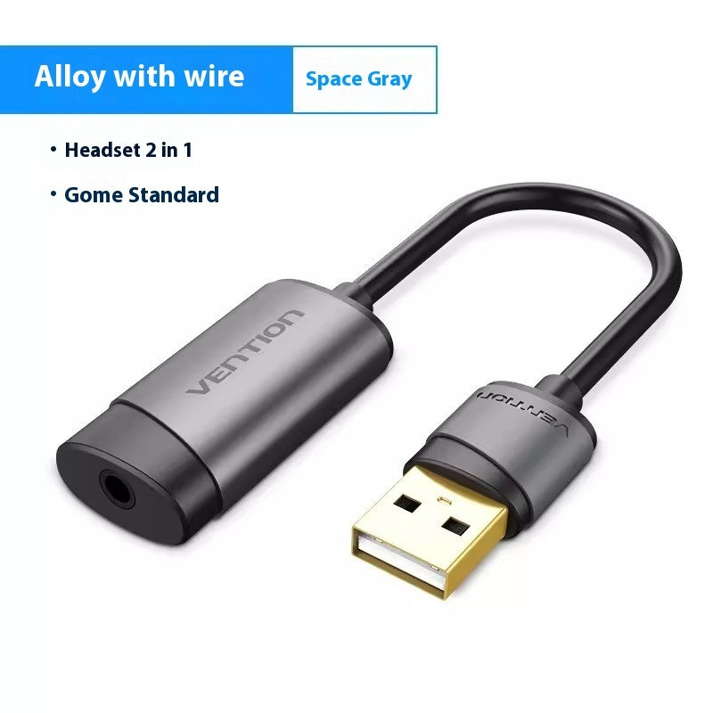 USB External Sound Card To Headphone Audio Interface