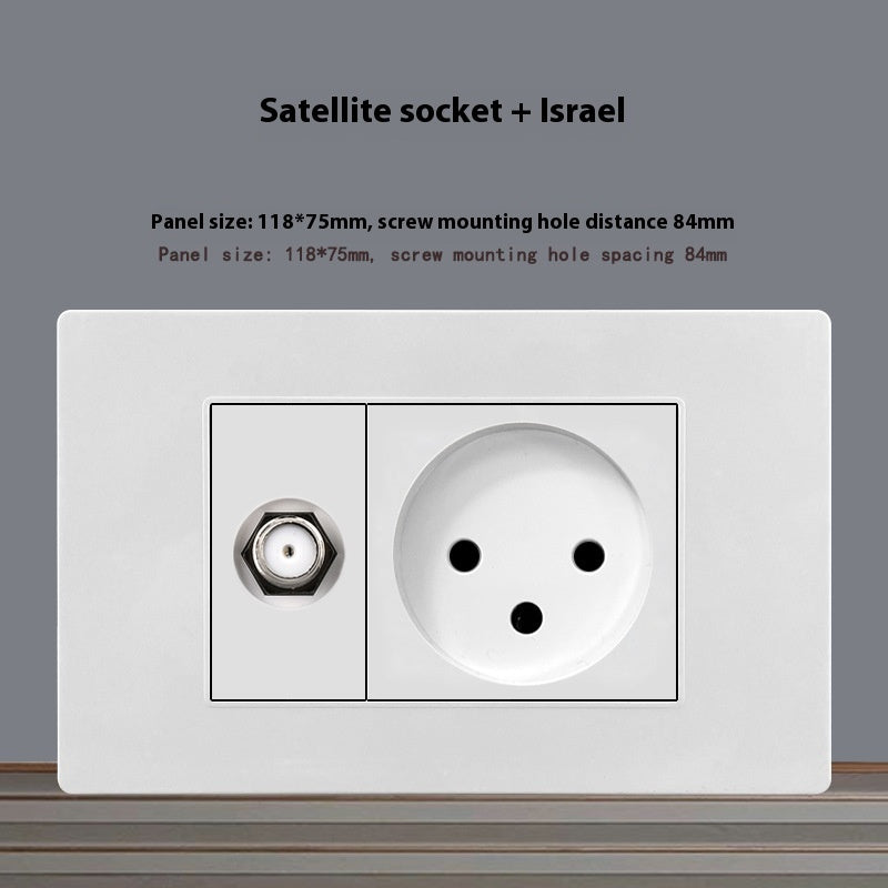 118 Type White 16A Israel Socket Panel
