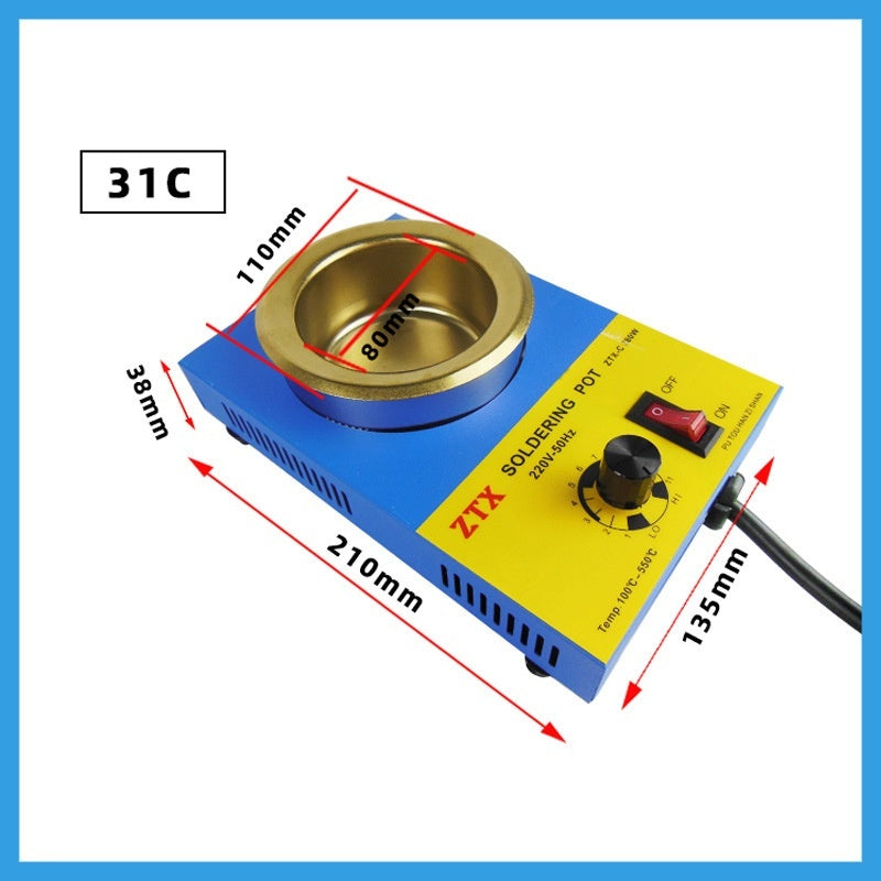 Thermostat Tin Melting Furnace 150 W350w Desktop Lead-free Titanium-plated Tin Melting