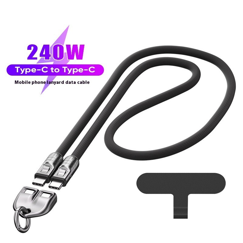 New Multi-functional Mobile Phone Two-in-one Lanyard Data Cable PD Fast Charge Data Cable