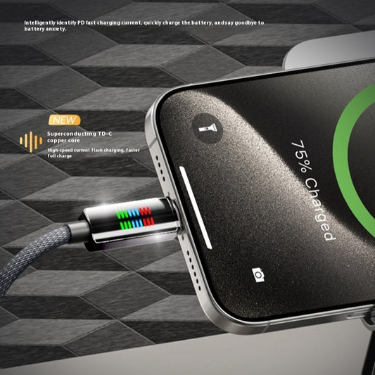 240W Super Fast Charge Type-C Horse Running Light Display Charging Cable