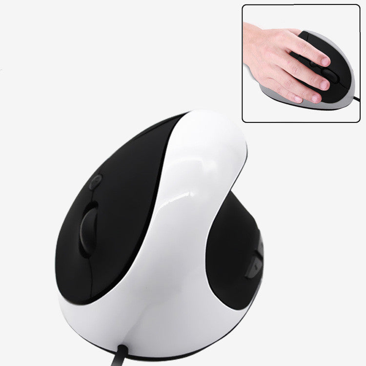 Holding vertical wired mouse