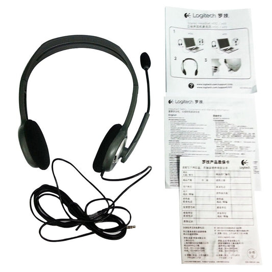 LogitechLogitech H110H111 Stereo Wired Headset Single Double 35 Headset Computer Tablet Headset