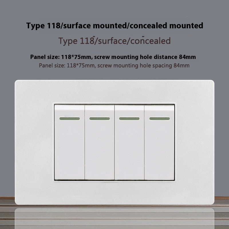 118 Type White 16A Israel Socket Panel