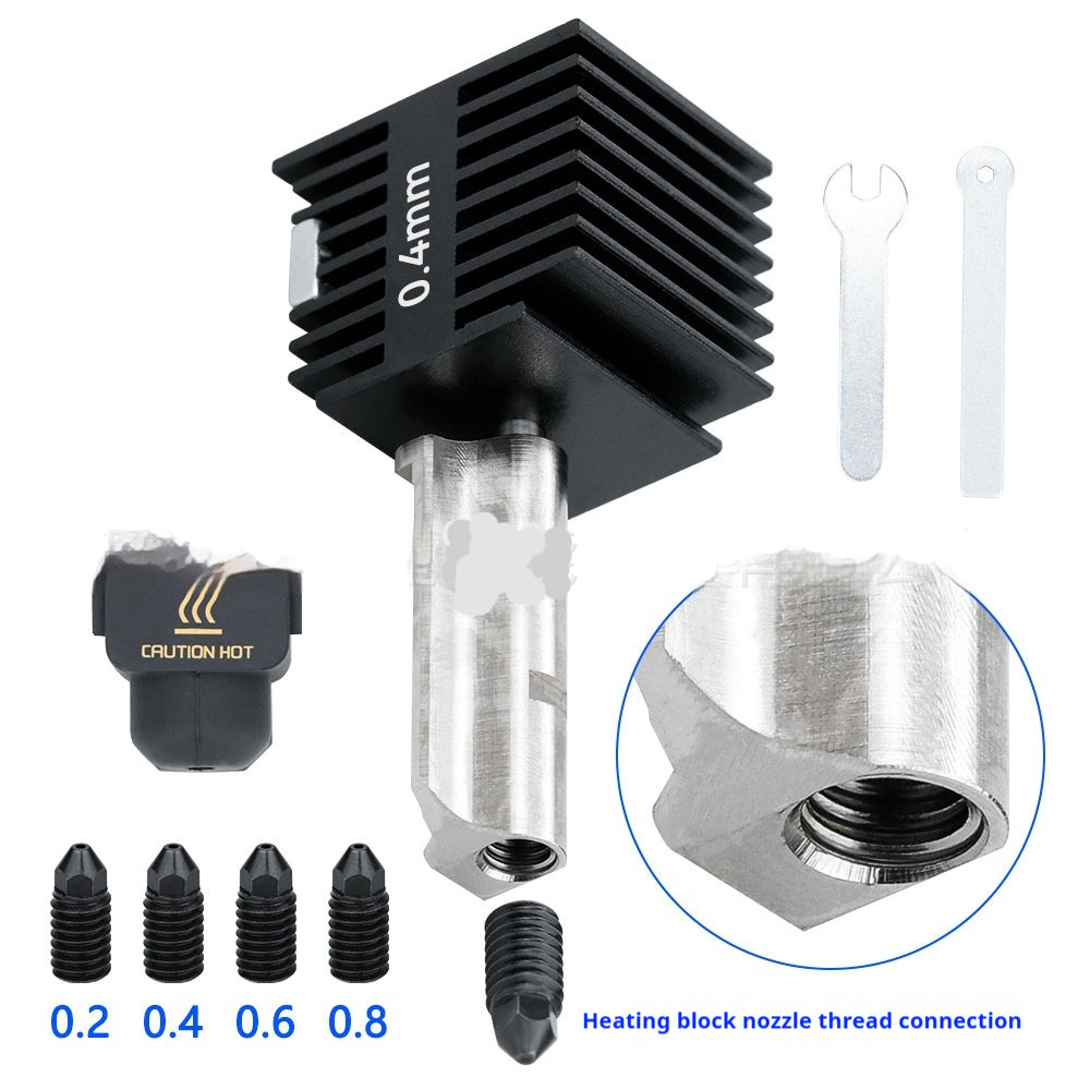 3D Printer Accessories A1A1 Mini Model Nozzle Assembly Hardened Steel Hot End