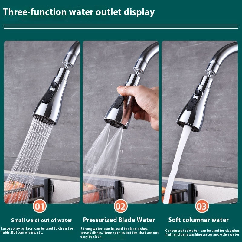 Kitchen Faucet Universal Sprinkler Water Outlet Pull Nozzle