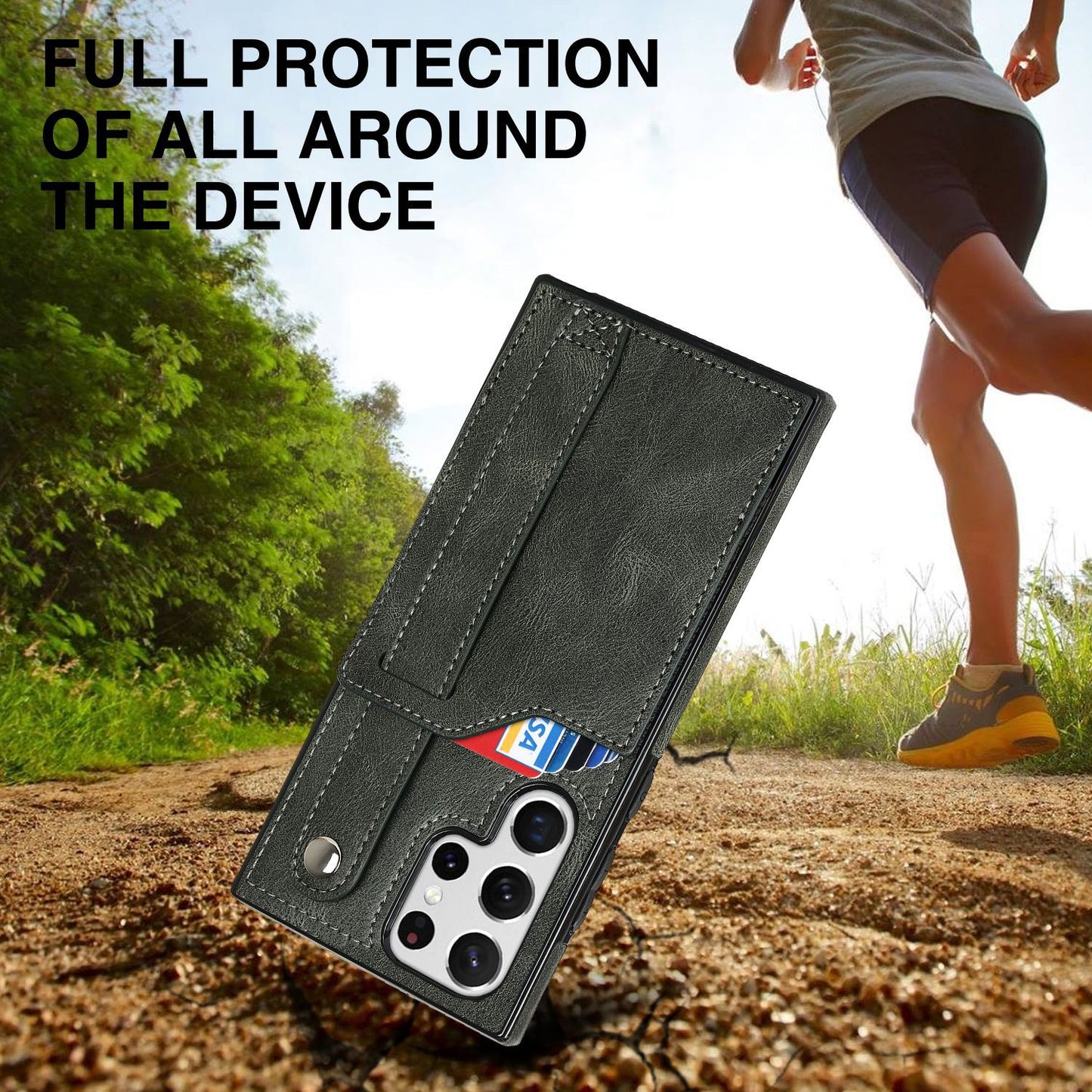 Applicable Wrist Strap Mobile Phone Skin Protective Leather Case