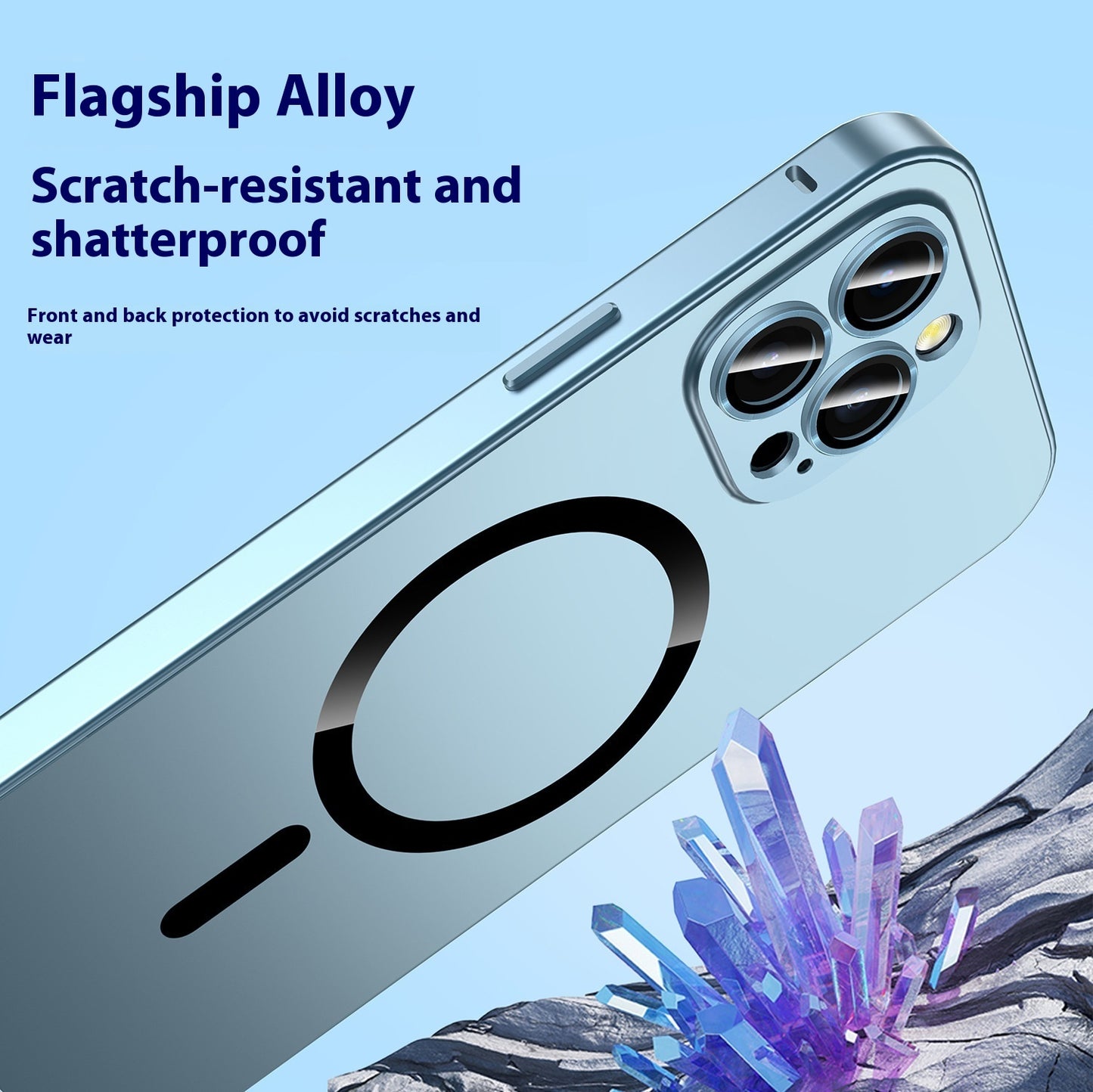 Spring Fastener Magnetic Metal Frame Phone Case