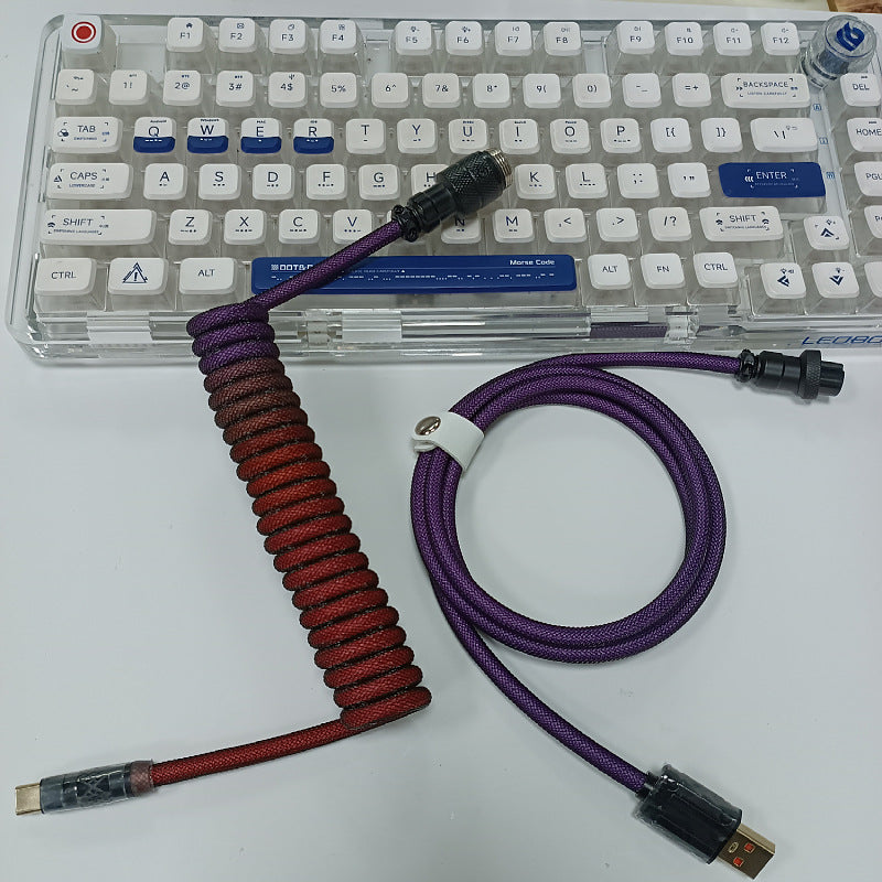 8K Magnetic Shaft Machinery Keyboard Cable Keyboard Cable Aviation Incense Inserted Spring Wire