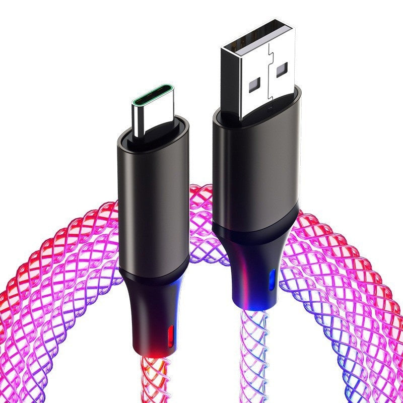 Colorful RGB Illuminating Data Cable Breathing Light Gradient PD66W