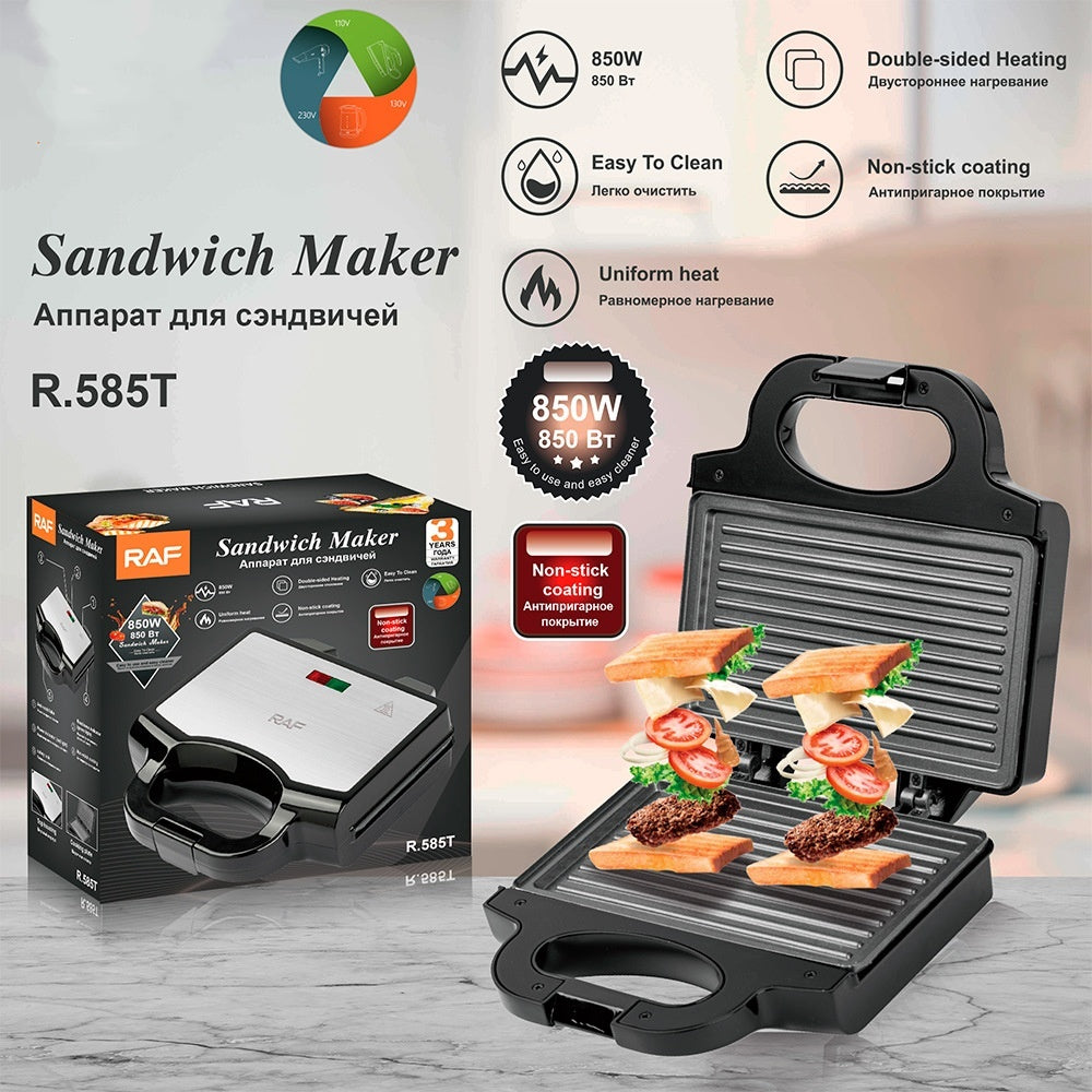Household Double Side Heating Sandwich Machine Multi-functional Toasted Bread Breakfast Machine