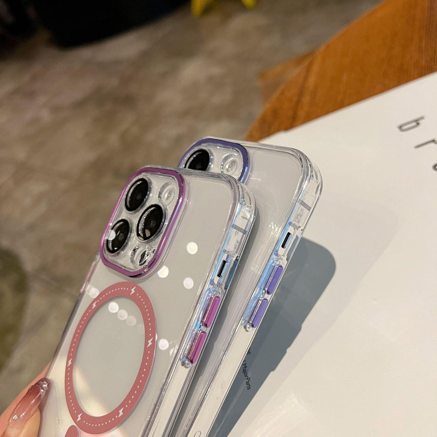 Transparent Magnetic Lens Glass Drop-resistant Mobile Phone Protective Shell