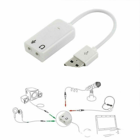 Usb Plastic Sound Card With Cable