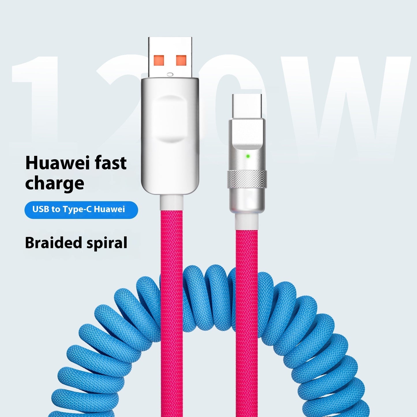Metal 120W Super Fast Charge Machine Customer Charging Cable