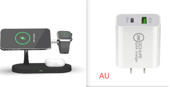 Three-in-one Smart Fast Charging 15W Fast Magnetic Wireless Charger