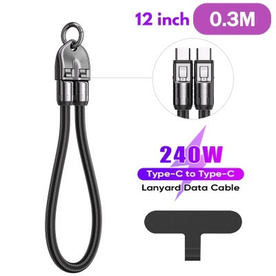 New Multi-functional Mobile Phone Two-in-one Lanyard Data Cable PD Fast Charge Data Cable